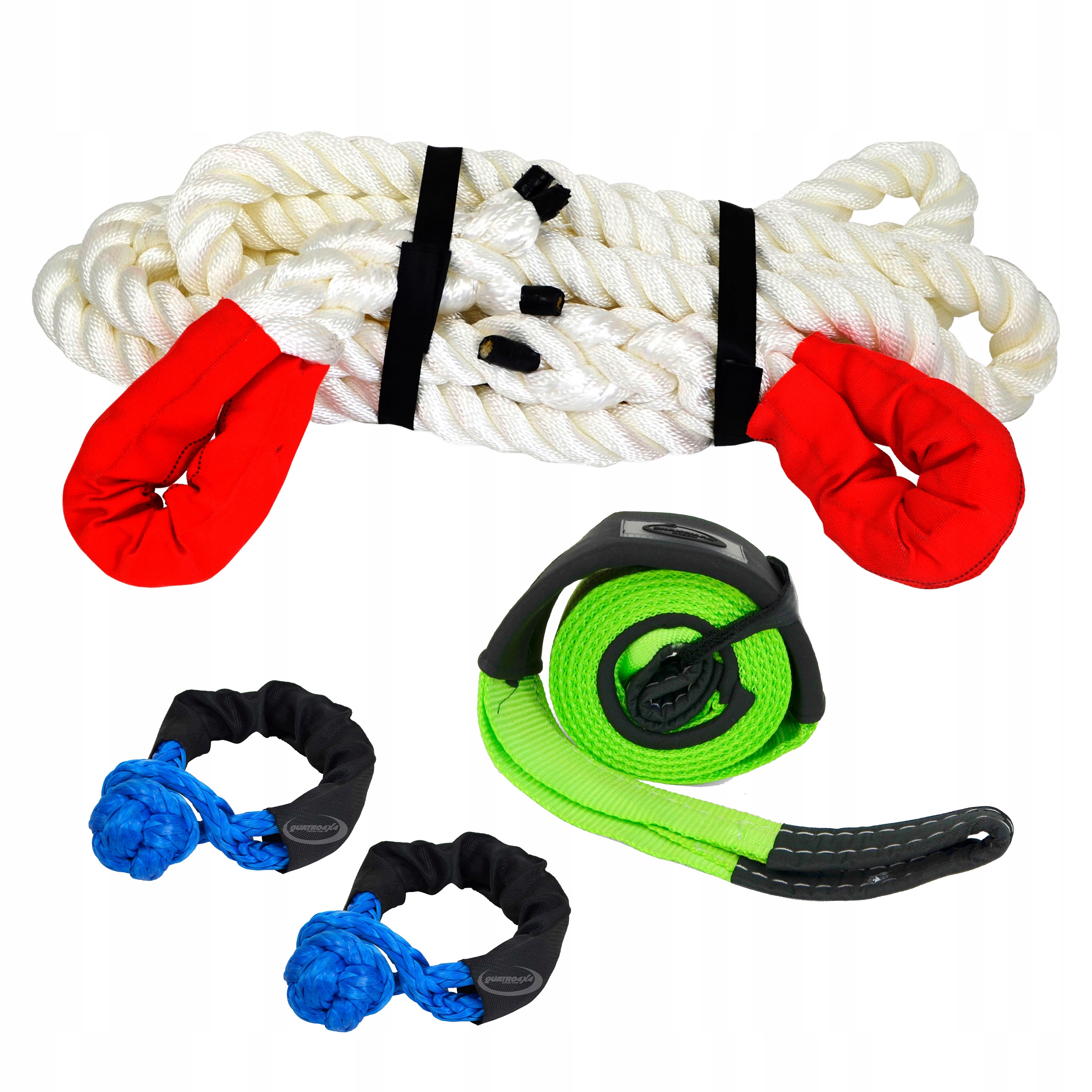 Kinetické lano 8 m 36 mm 25 t páska 3 m 75 mm 12 t 2 x sklo 12 x 550 mm Snake