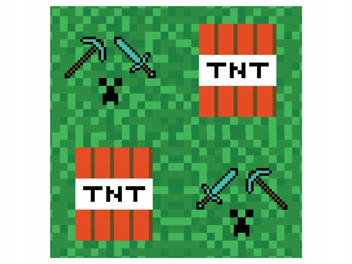 SERWETKI PAPIEROWE MINECRAFT 33cm 20szt. URODZINY Marka Congee