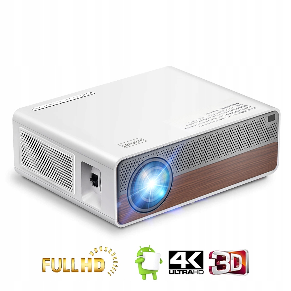 Projektor Rzutnik Full HD 4K WiFi Android TV 19500lm 650 ansi Bluetooth USB Rozdzielczość podstawowa (px) 1920 x 1080