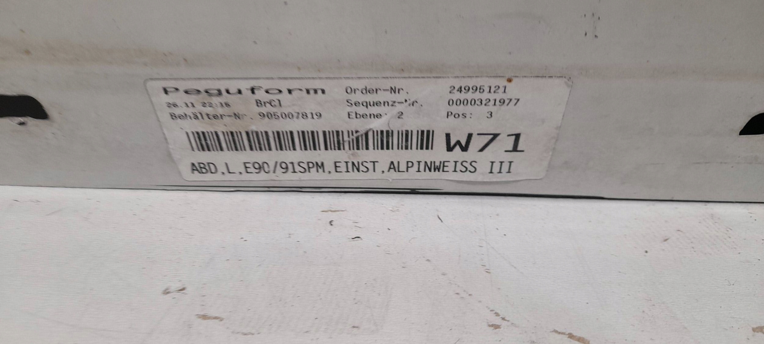 BMW 3 E90 E91 moulding threshold left Alpinweiss III 15857711 (LS70)