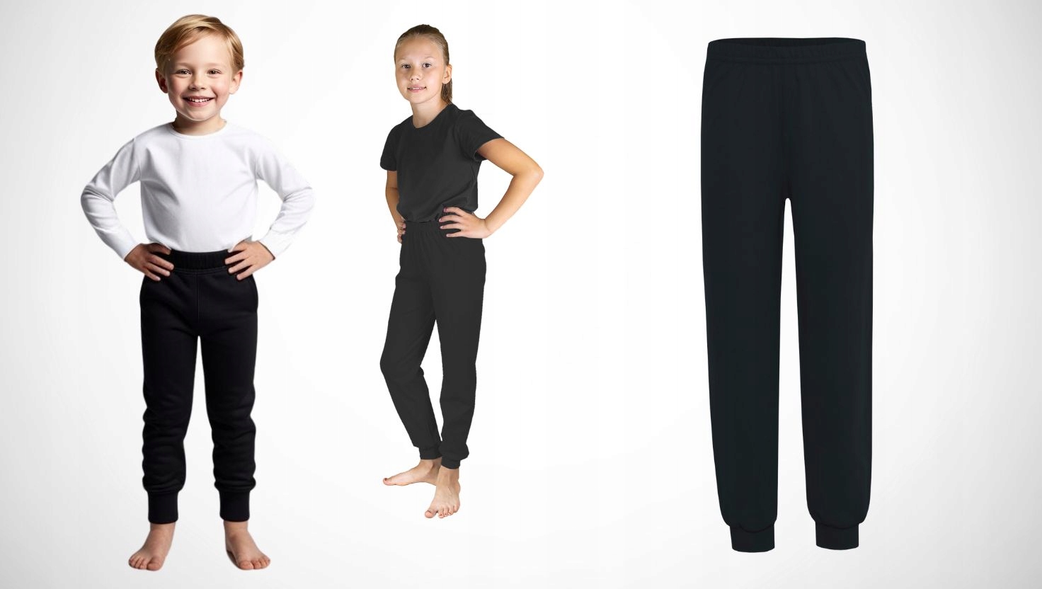 CZARNE CIENKIE DRESOWE SPODNIE BAWEŁNIANE DO PRZEDSZKOLA DZIECIĘCE 116 Marka Marcinkowski