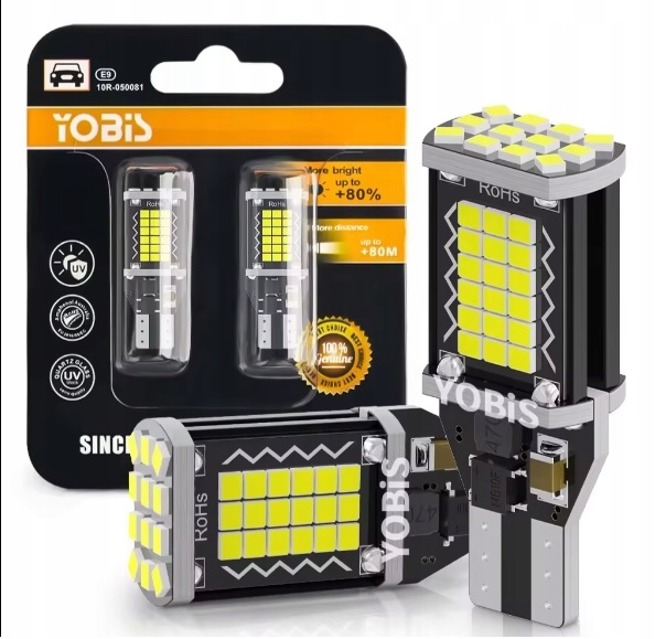 Żarówki Samochodowe Led W16W T15 Postojowe Cofania Wewnętrzne Do Auta