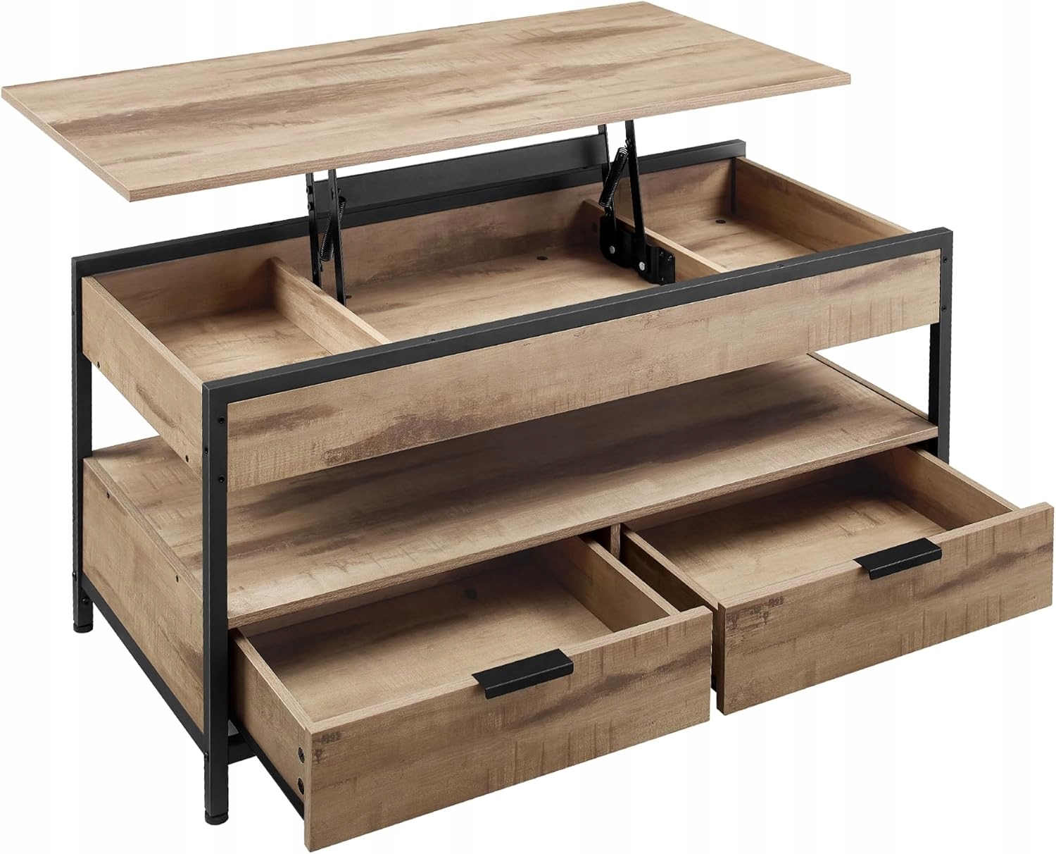 Konferenčný Stolík Songmics Obdĺžnikový 100x50x63 cm Moderný do obývacej izby kancelárie