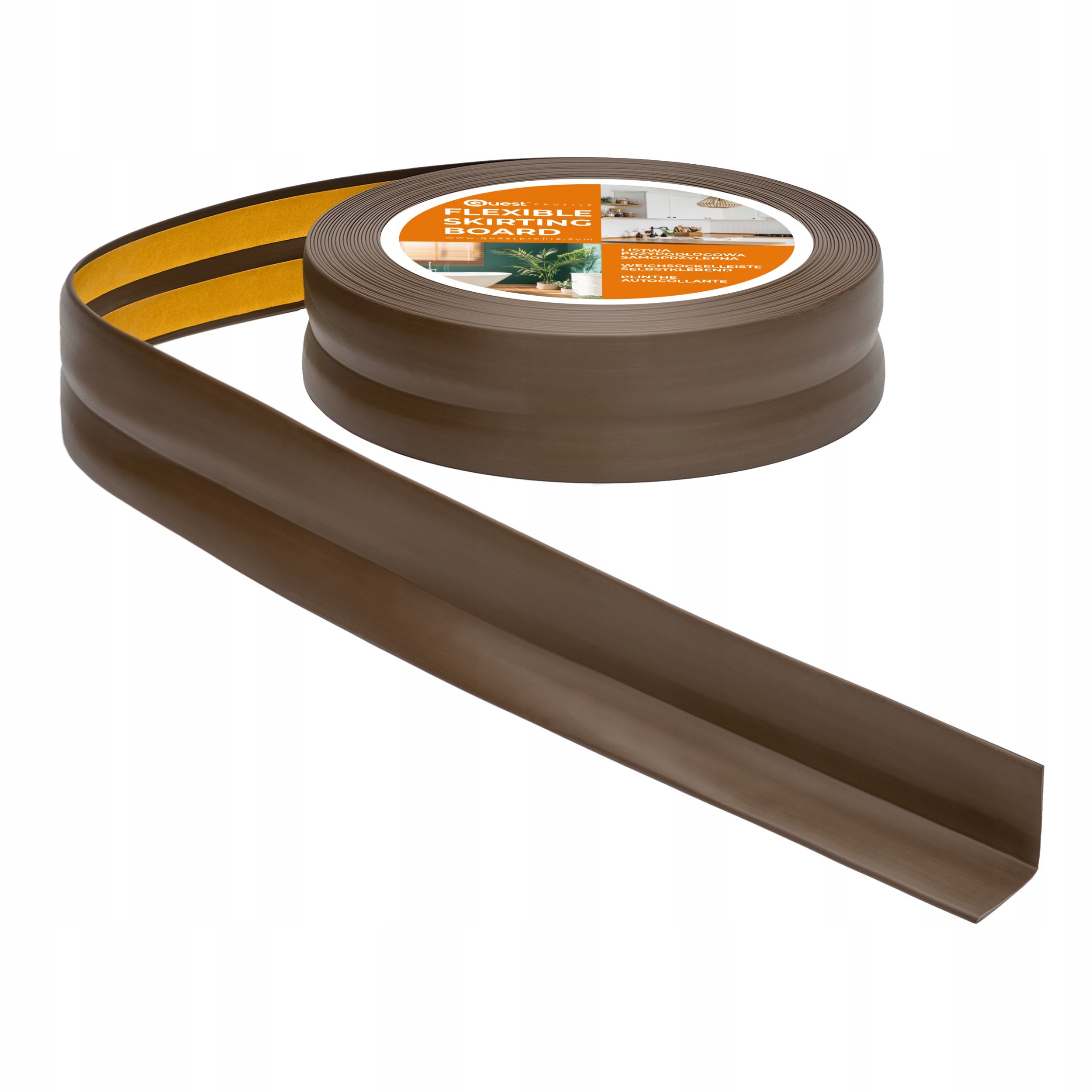 samolepicí dokončovací lišta tmavě hnědá Pvc 15/15 20 m