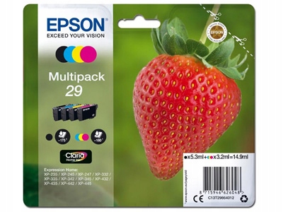 4 TUSZE EPSON 29 EXPRESSION HOME XP355 XP435 XP445 XP455 XP247 XP257 XP332