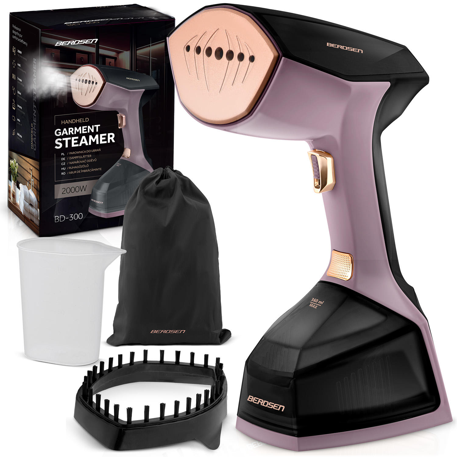 Parownica do ubrań 2000W Steamer Żelazko parowe regulacja pary 45g/min