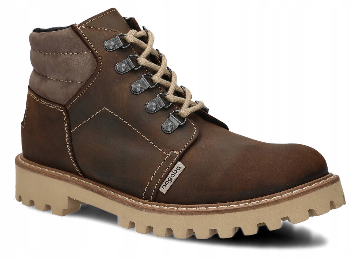 Nagaba 1121 Olivová Pohodlné, Zateplené, Kožené, Polské Dámské Trapery