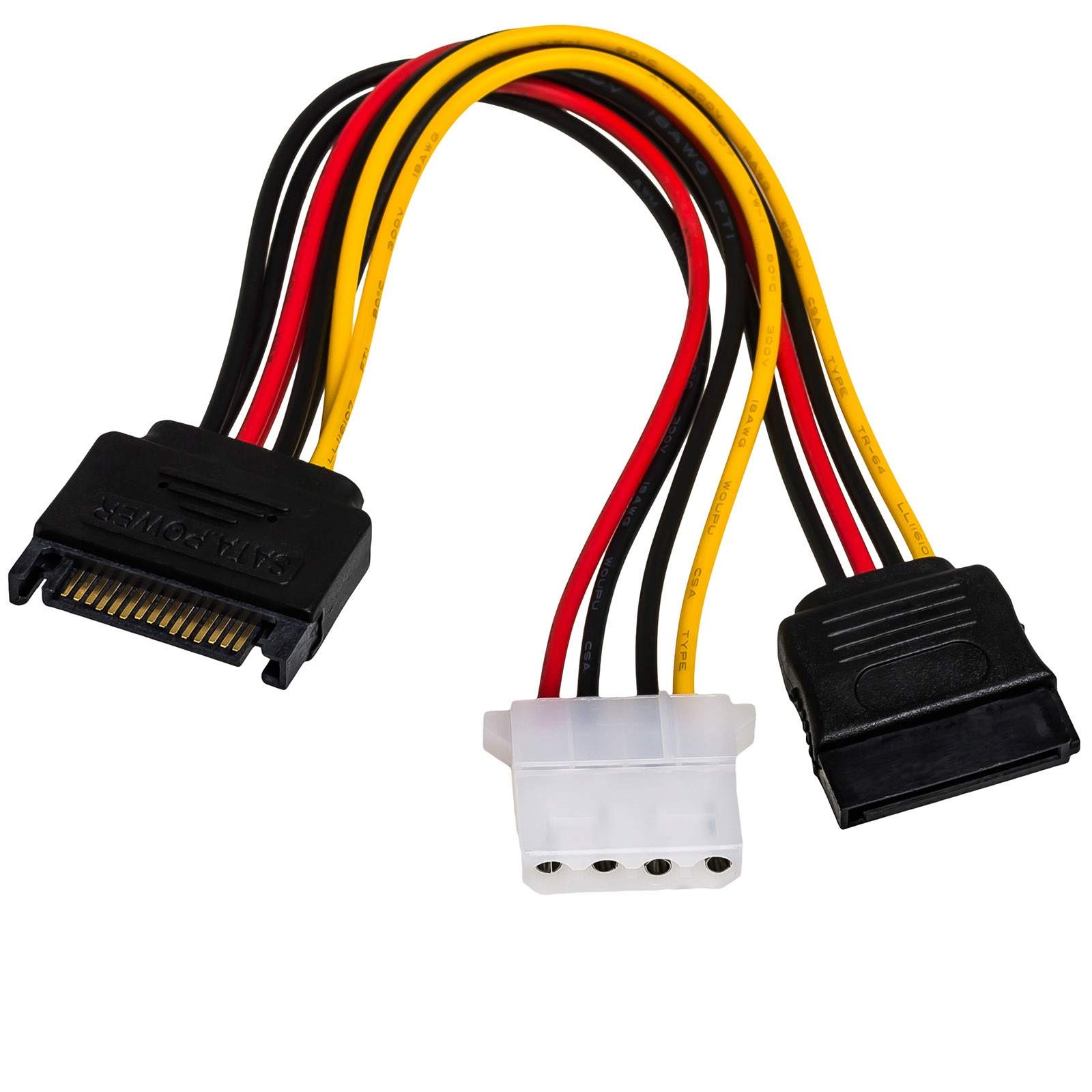 

Adapter Rozgałęźnik Sata(m)/sata(f)+molex(f)