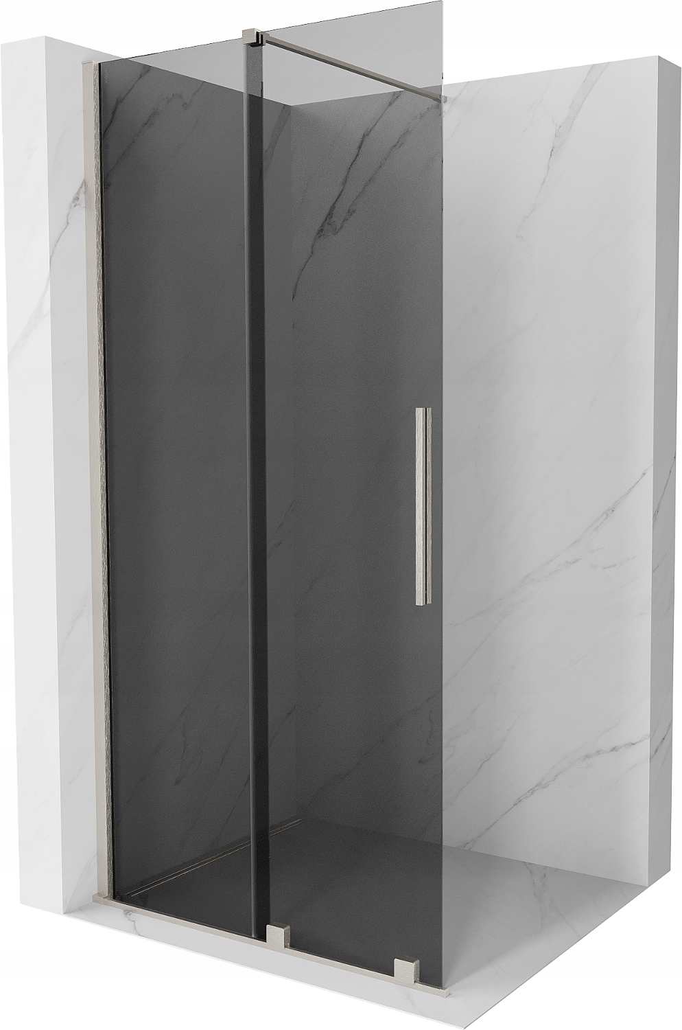 Mexen Velar Ścianka Prysznicowa Walk-in 70X200 Grafit Nikiel Szczotkowany