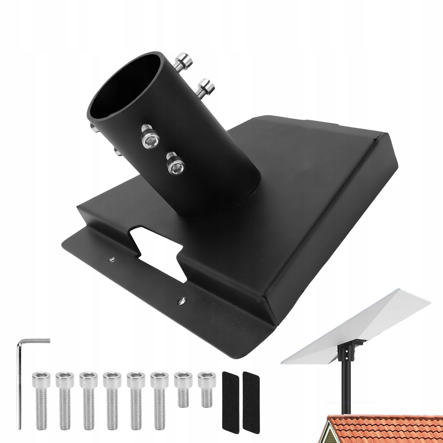 STARLINK ADAPTER UCHWYT MONTAŻOWY DO ANTENY GEN 3, DO RUR, METALOWY CZARNY