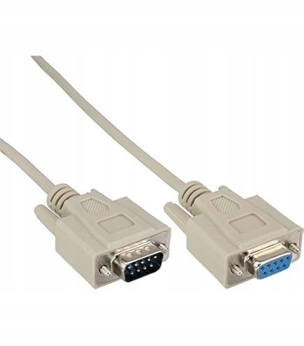 KABEL PRZEWÓD PRZEDŁUŻACZ DB9 DB9 9 PIN RS232 M/F SZARY