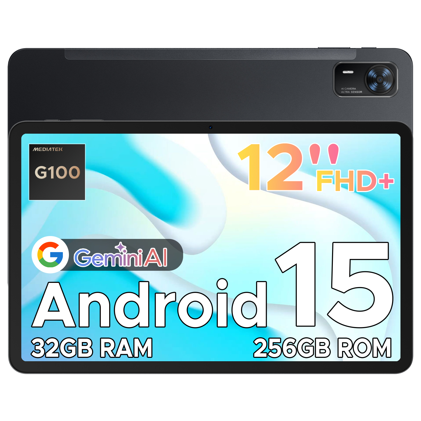 Tablet Doogee TABE3+ 12" 32GB+256GB Android15 SIM/8800mAh OTG/černý/WIFI