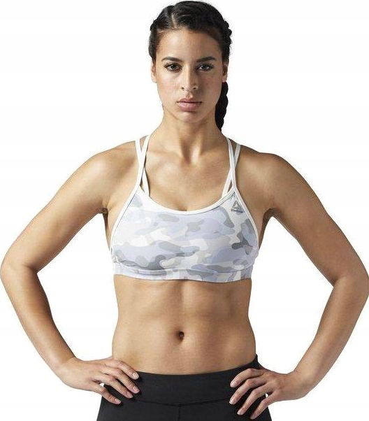 Stanik sportowy Reebok Strappy Bra Camo CF0130