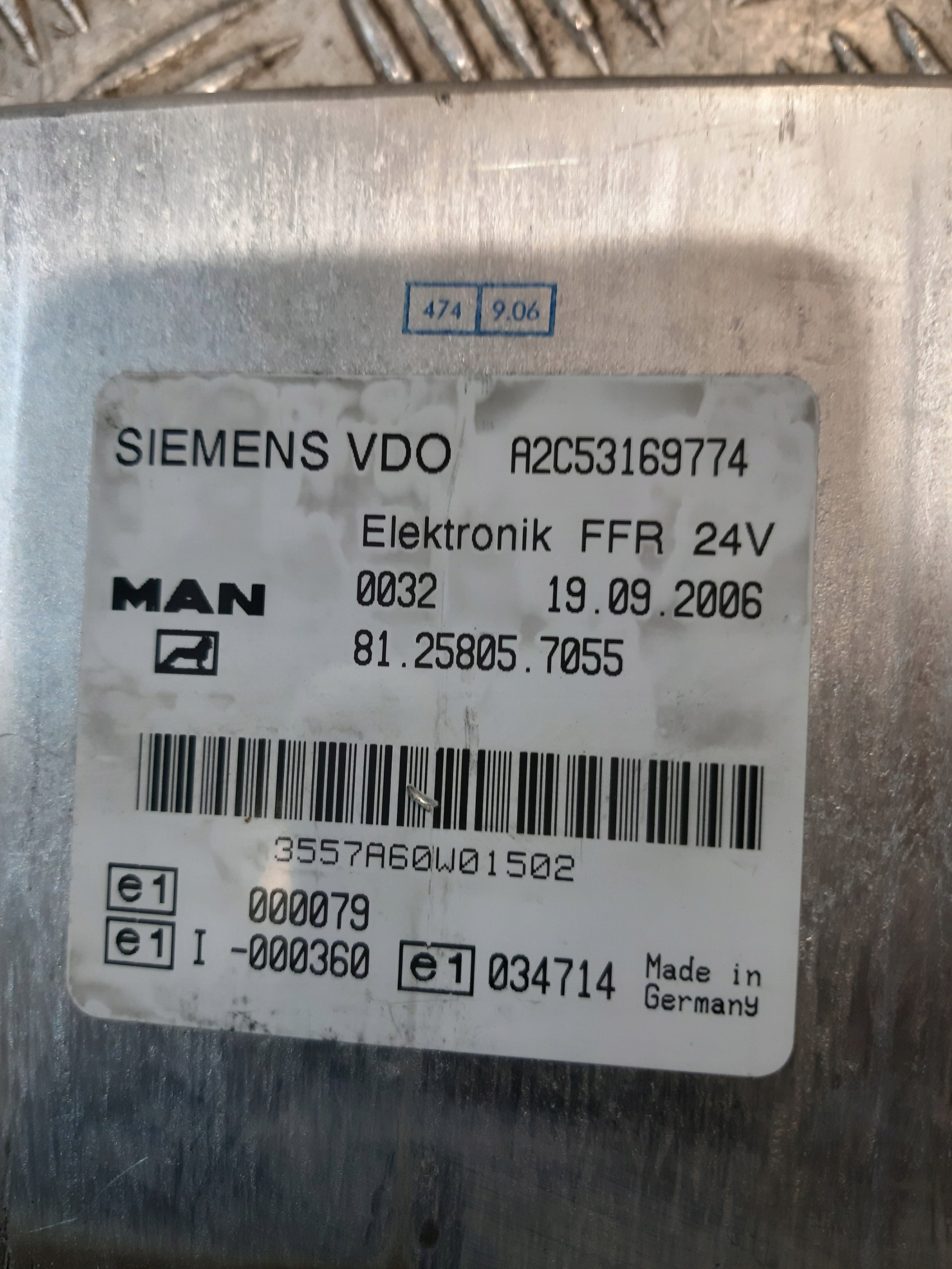 vezerlő egység SIEMENS MAN VDO FFR 81.25805.7055