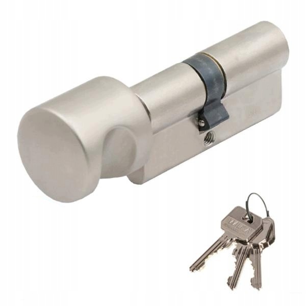Vložka Do Zámku Dveří Wilka 1405C K423 40G/30 Nikl S Knoflíkem Třída C