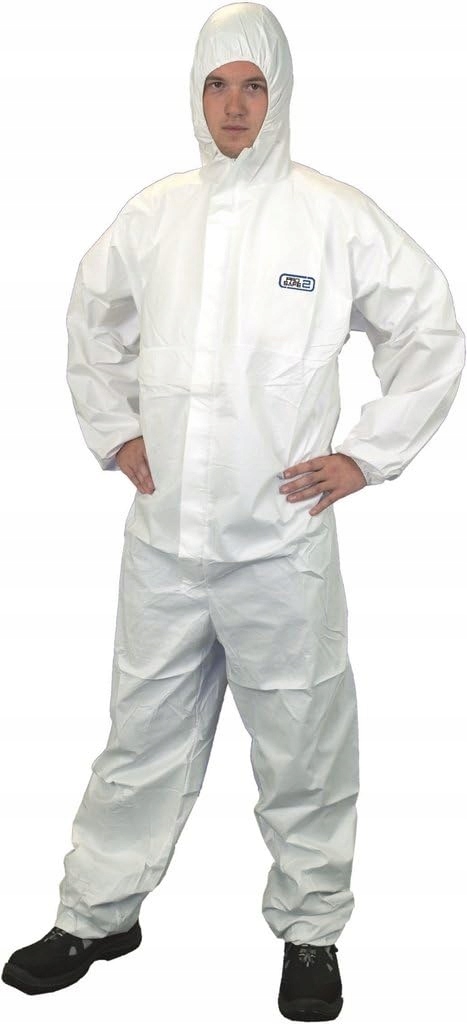 Kombinezon Ochronny Lakierniczy Chemiczny Jednoczęściowy Biały PROSAFE M Marka inna