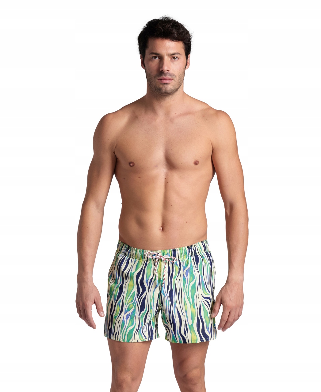 Spodenki Arena Water Prints Beach Short Ao Greeen Quartz- Multi XL