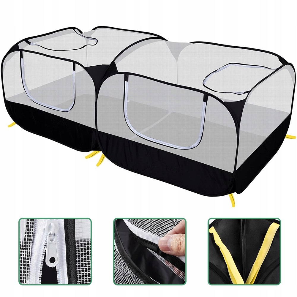 Levně Klec Kotec Pro Psa A Kočku 175x85x64CM Skládací Odolná Materiálem Jednoduchá