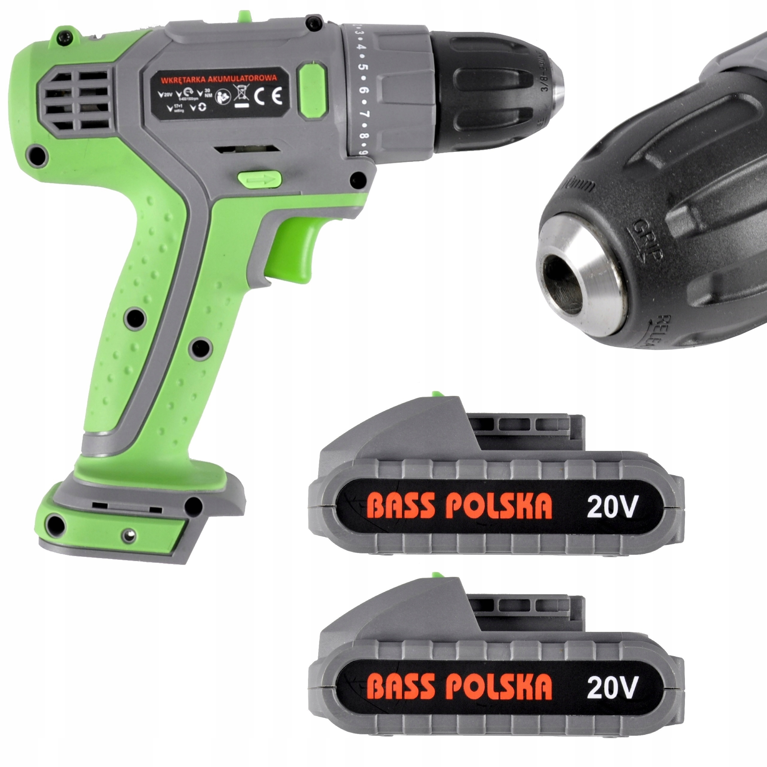 WKRĘTARKA AKUMULATOROWA 20 V, LI-ION + 2 AKU