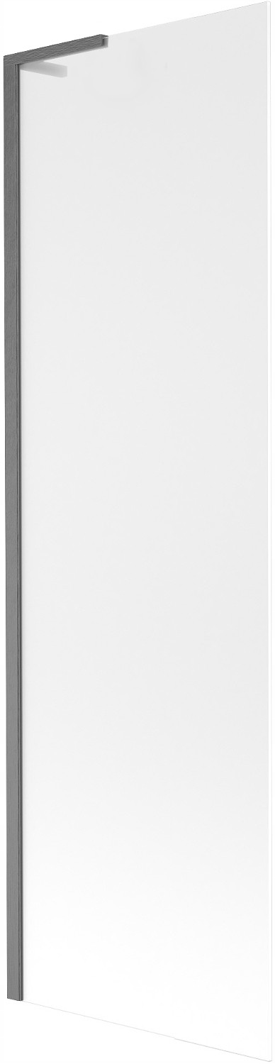 Mexen Next L paraván na vanu, 1-křídlý 60 x 150 cm, matný, gun gray kartáčo