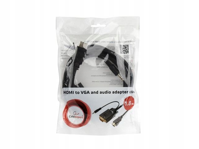 Konwerter Adapter kabel HDMI do VGA 3m z mini Jack Kod producenta A-HDMI-VGA-03-10