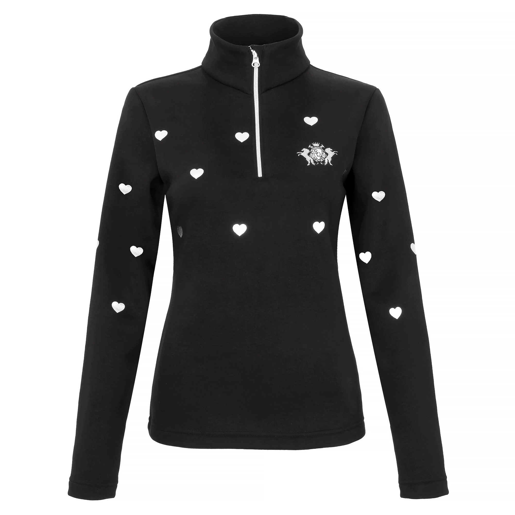 Koszulka jeździecka Equestrian Queen Millie 26AW damska ciepła czarna Xs