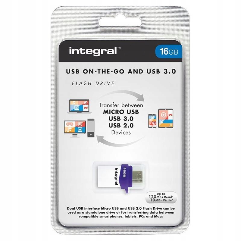 Integral Micro Fusion Pendrive Usb 3.0 micro Usb Otg 16 Gb