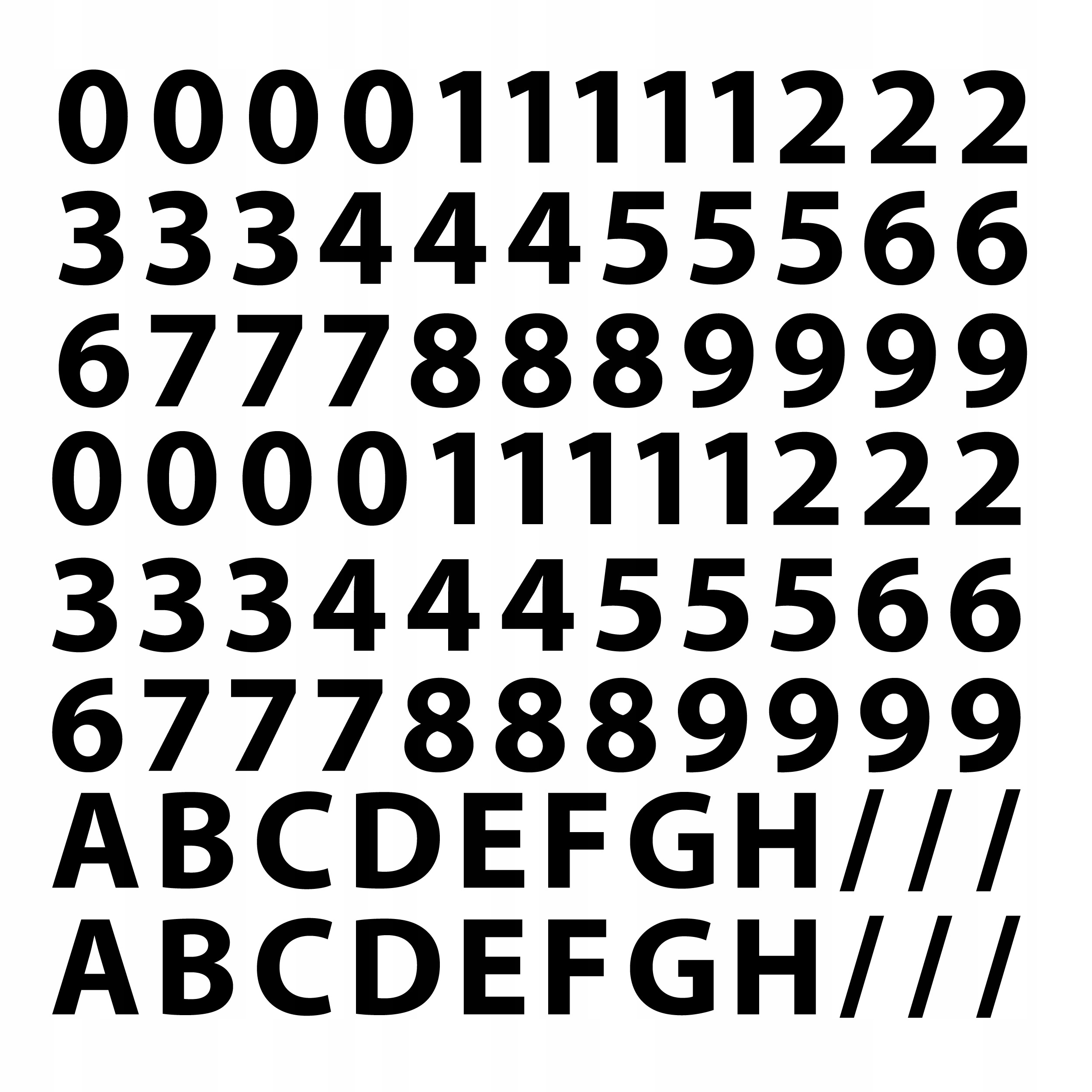 Cyfry Samoprzylepne zestaw naklejek, wysokość 3cm