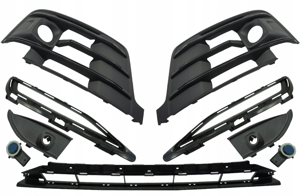 Sada Mřížek Předního Nárazníku Audi Q7 4M S-line 15-19 Levá Pravá Síťka Pdc