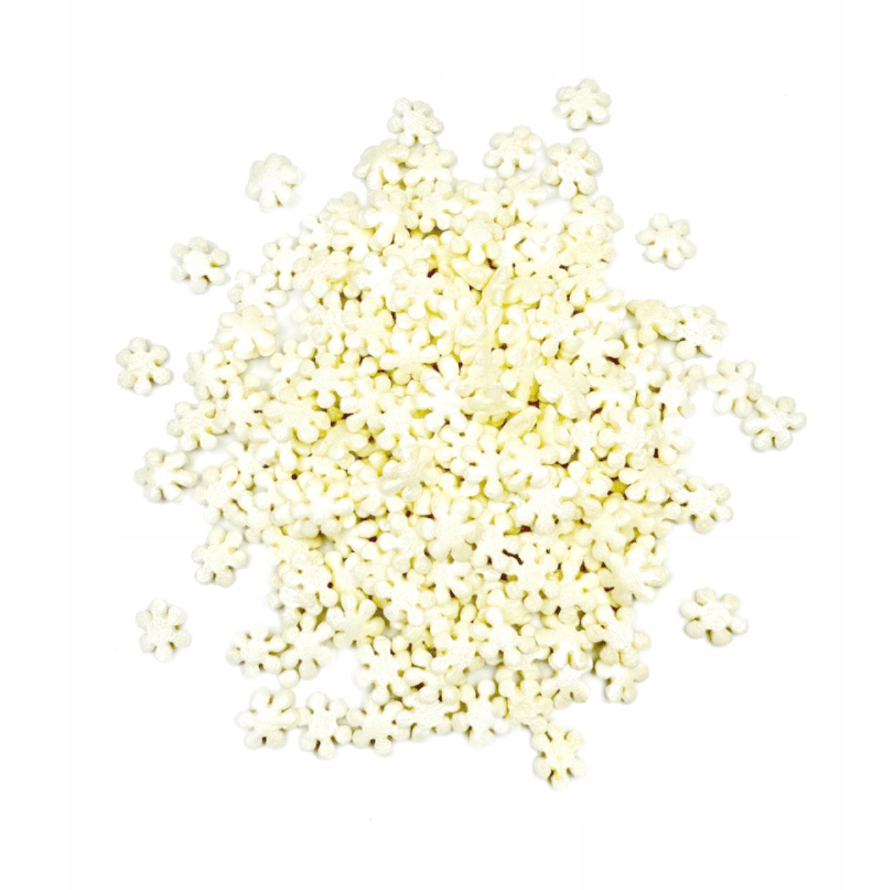 Posypka Cukrowa Śnieżynki Białe Perłowe 1 Kg Dekoracja Na Tort Ciasto