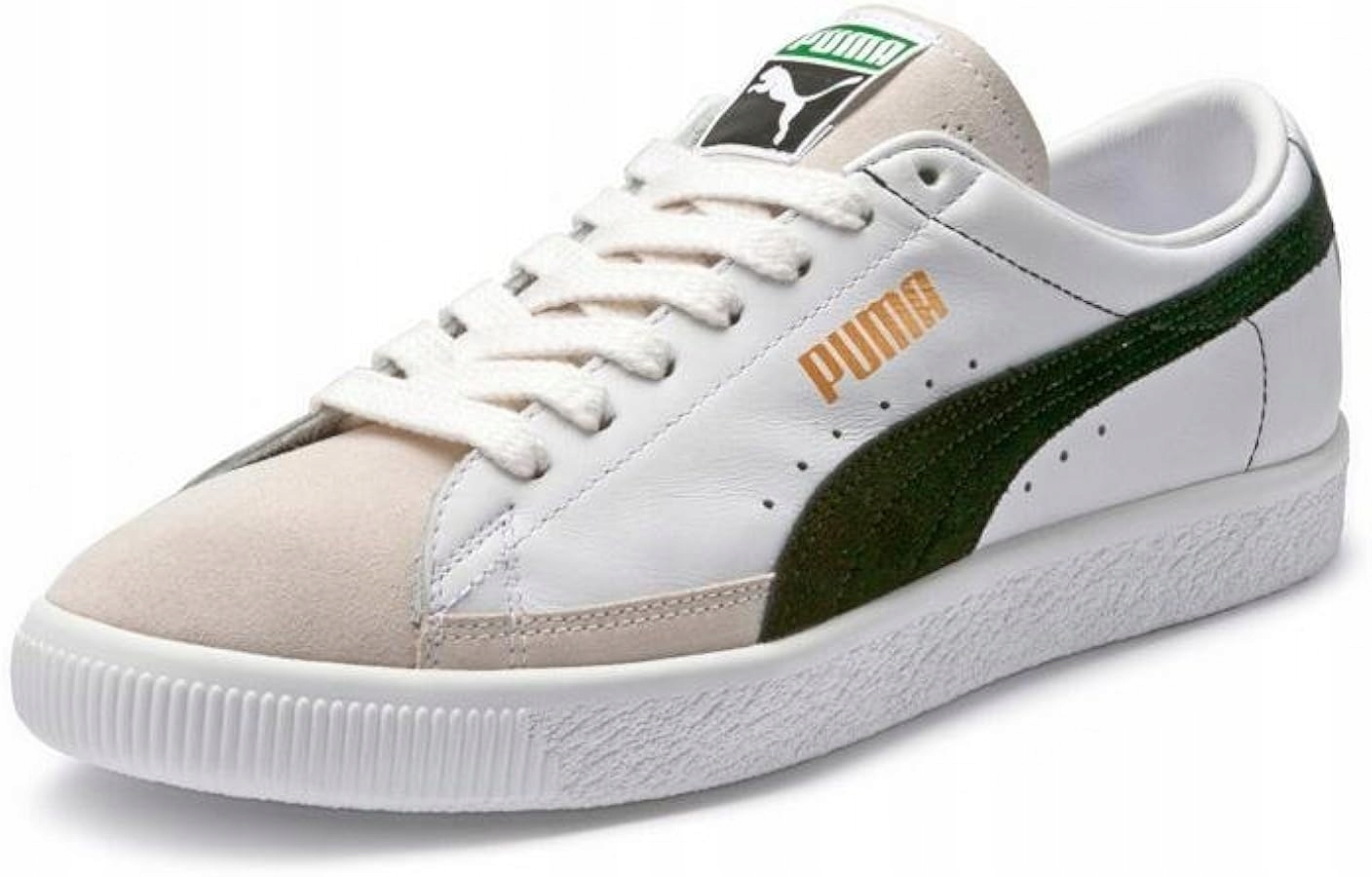 Puma pánské botasky kožená sportovní obuv tenisky Basket bílé béžové 42
