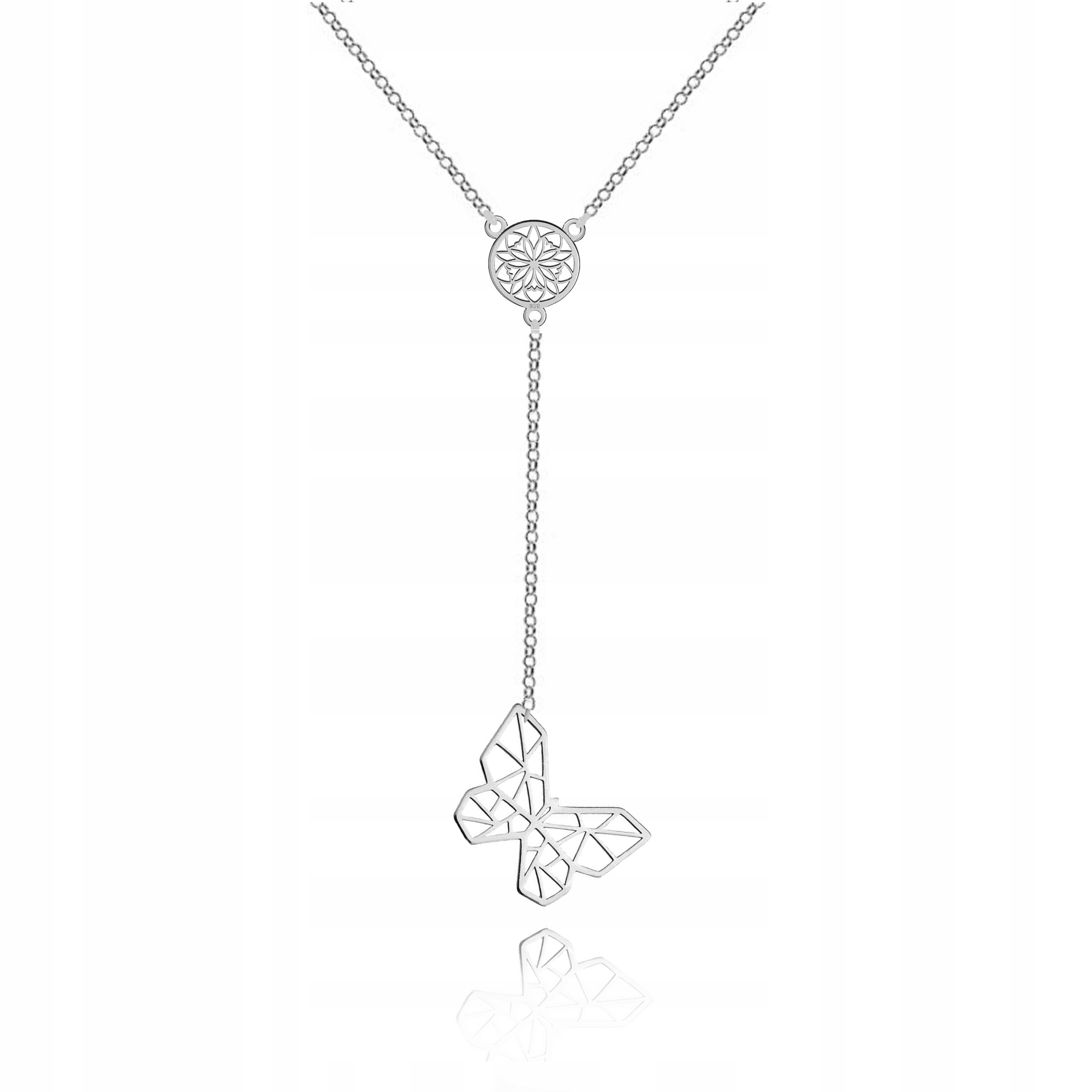 

Naszyjnik Krawat Motyl Motylek Origami srebro 925