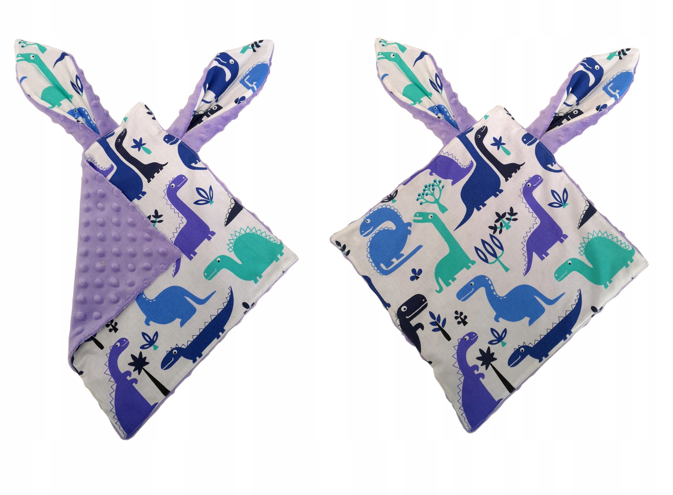 LiLo przytulanka SZMATKA SENSORYCZNA uspokajacz z USZAMI minky WZORY Kolor wielokolorowy