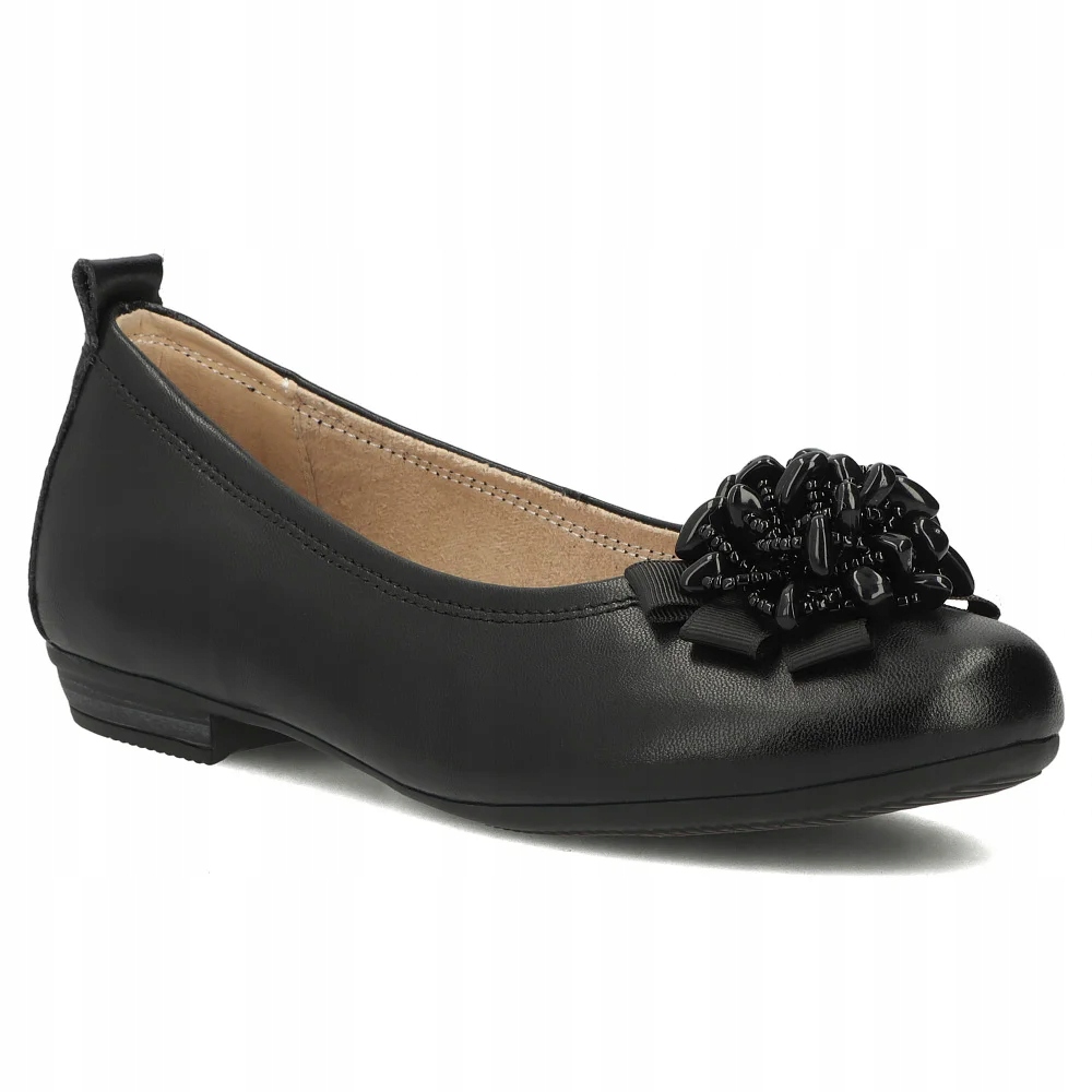 Buty damskie skórzane baleriny ozdoba lekkie Filippo r.39