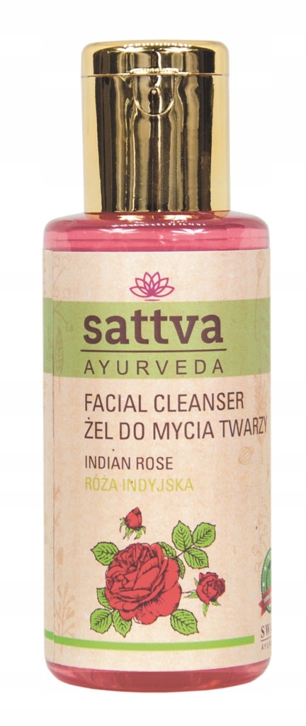 Přírodní gel na obličej „Indian Rose“ 100 ml – Sattva