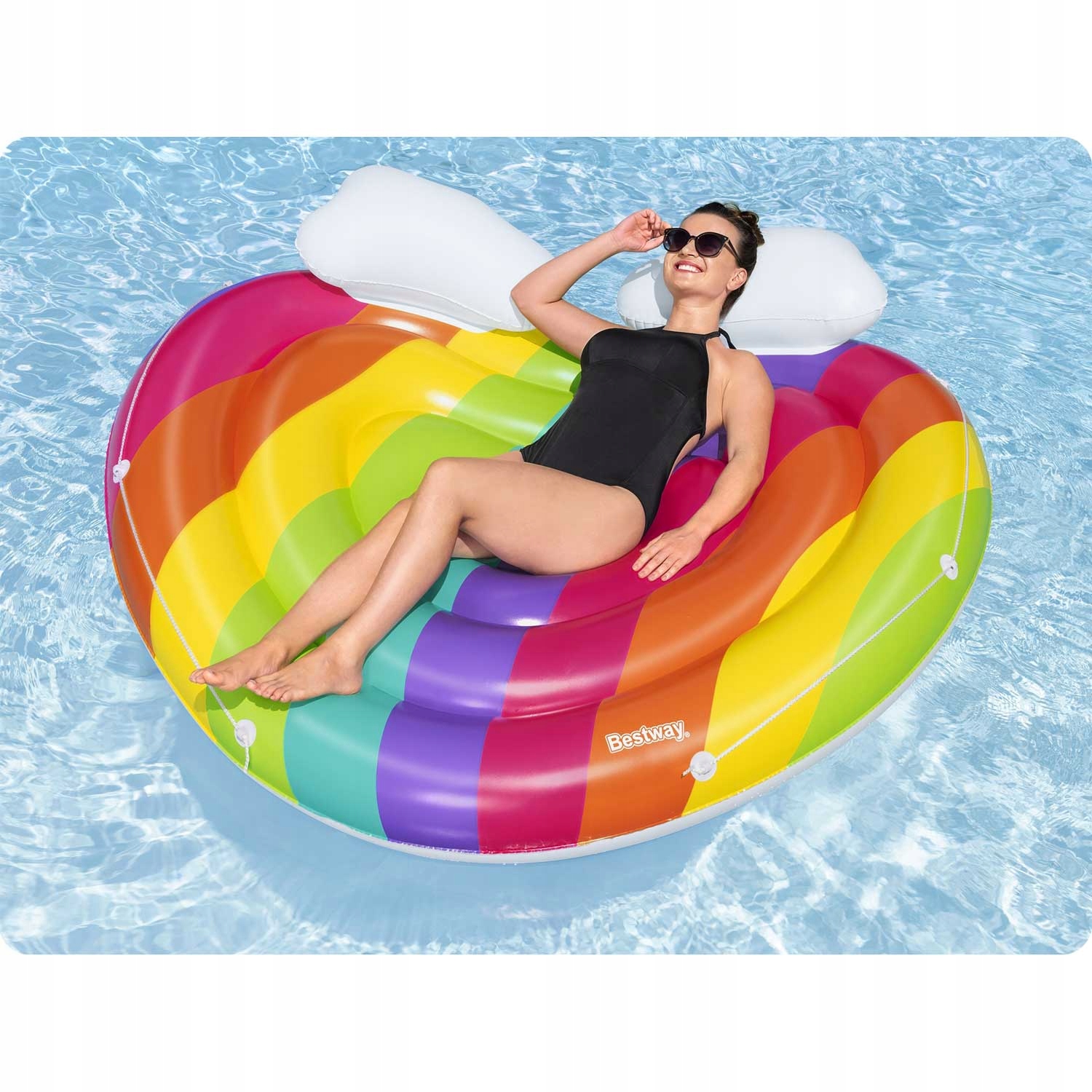 BESTWAY Pływająca wyspa tęcza 43722 EAN (GTIN) 6941607348697