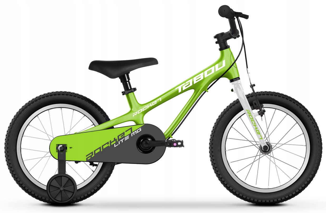 Rower dziecięcy Tabou Rocket Lite 16 koło 16" lekki kol. zielony