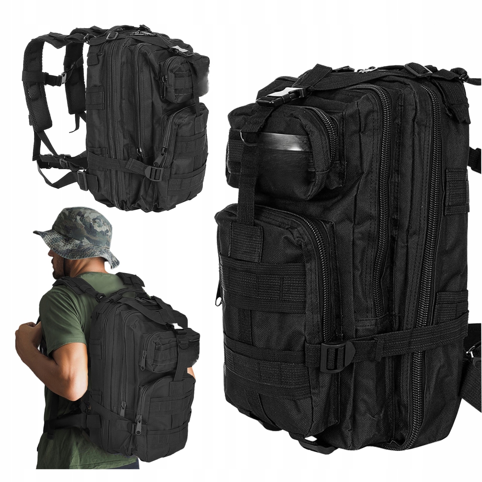 Plecak turystyczny Trizand 23089 do 20 l czarny