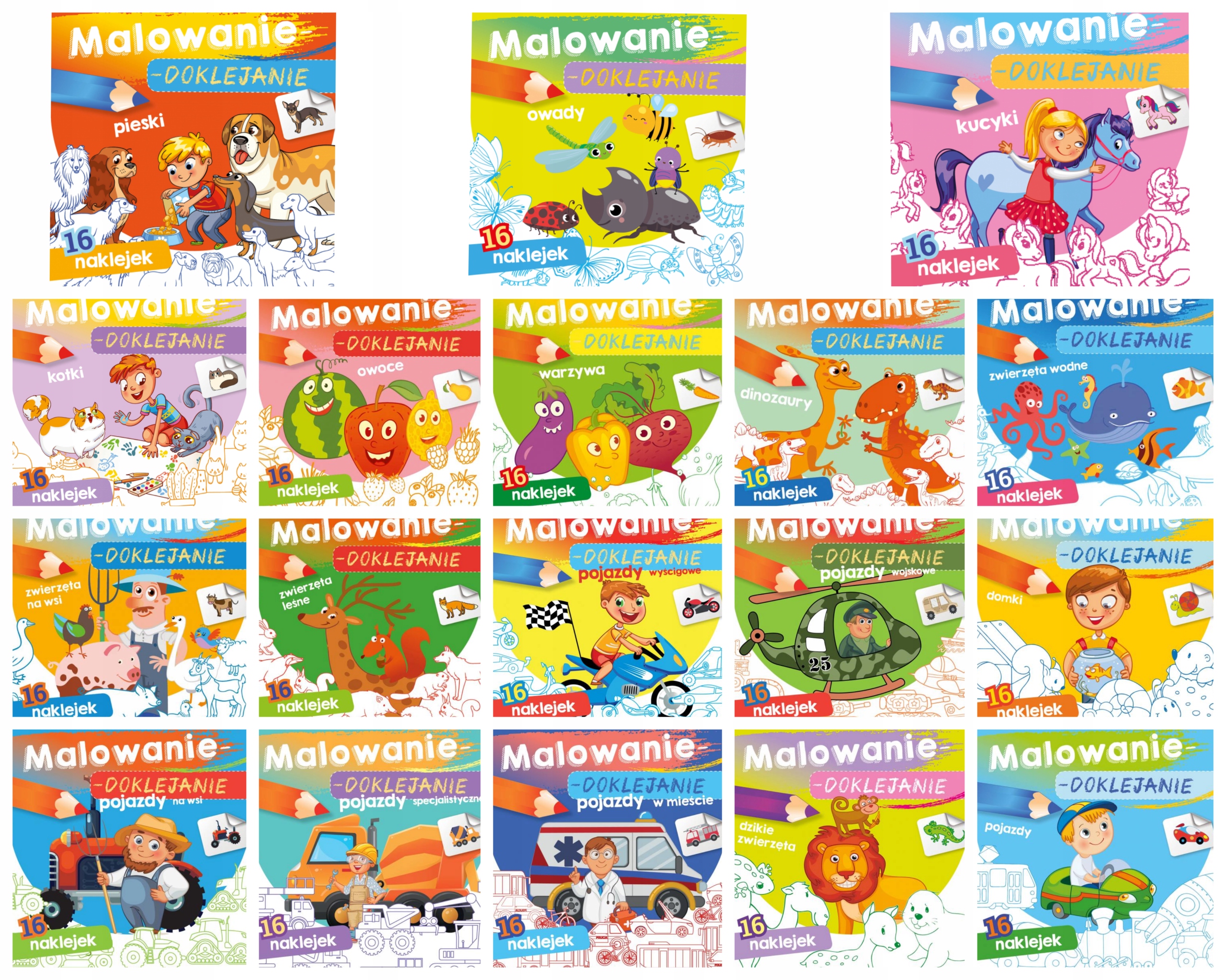 

25x Malowanie doklejanie Zestaw kolorowanka 352