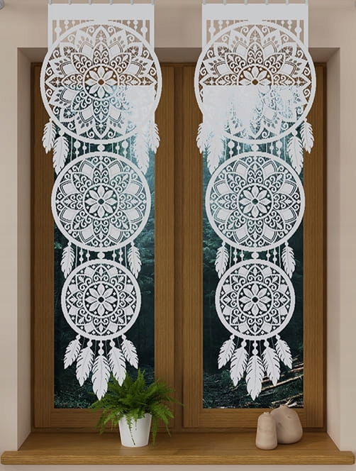 

Biała Firanka Panelowa Alia Łapacz Snów 43X140