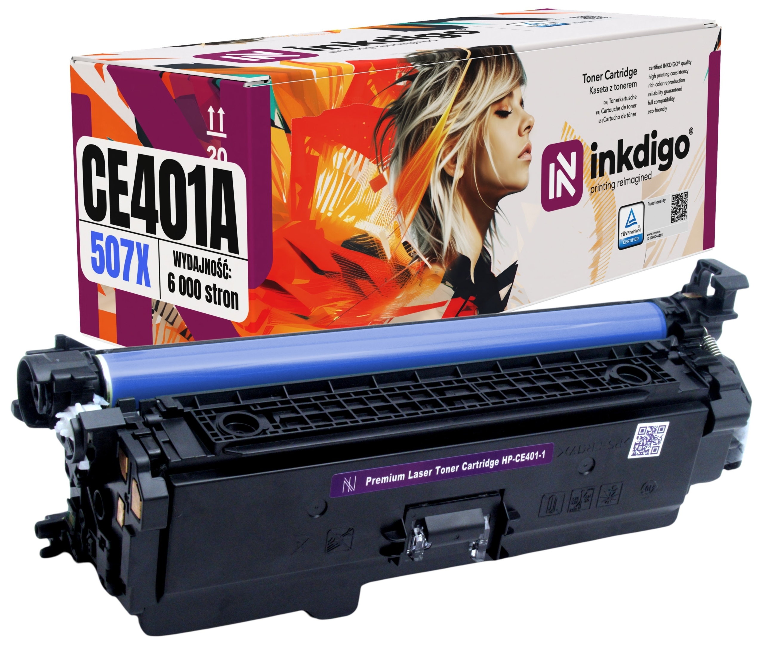 Toner 507A náhrada CE401A pro Hp LaserJet Enterprise 500 Color M551 M575
