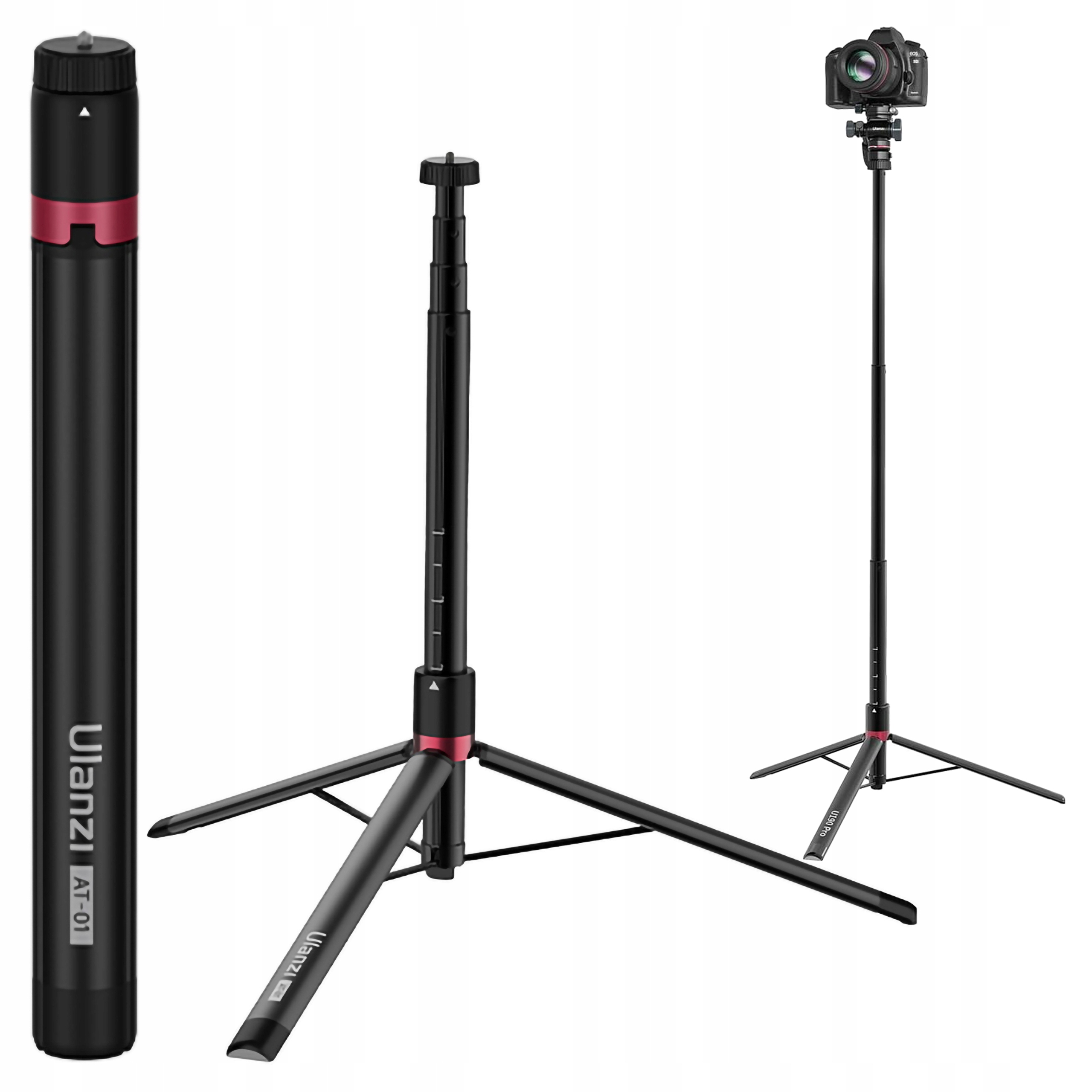 Přenosný hliníkový stativ pro Vlog Ulanzi AT-01 153 cm 5 kg 1/4” 3/8”