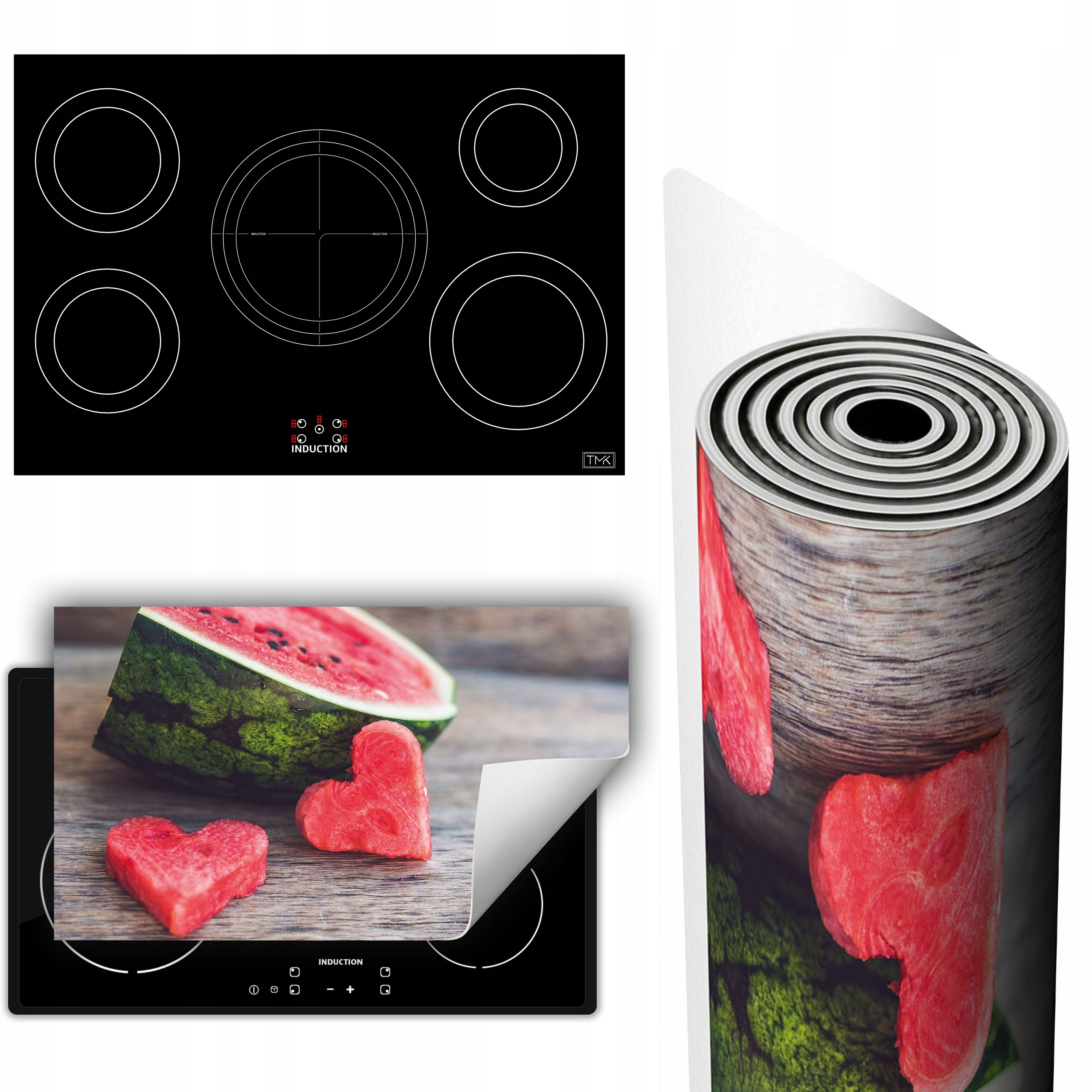 Vinylová Podložka Ochrana Kuchyňské Desky 90x52 Srdce ovoce