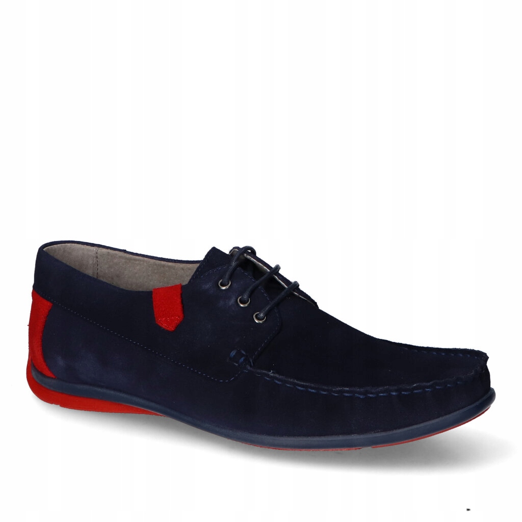 Polobotky Pan 1630 Granátové/Červený semiš 41