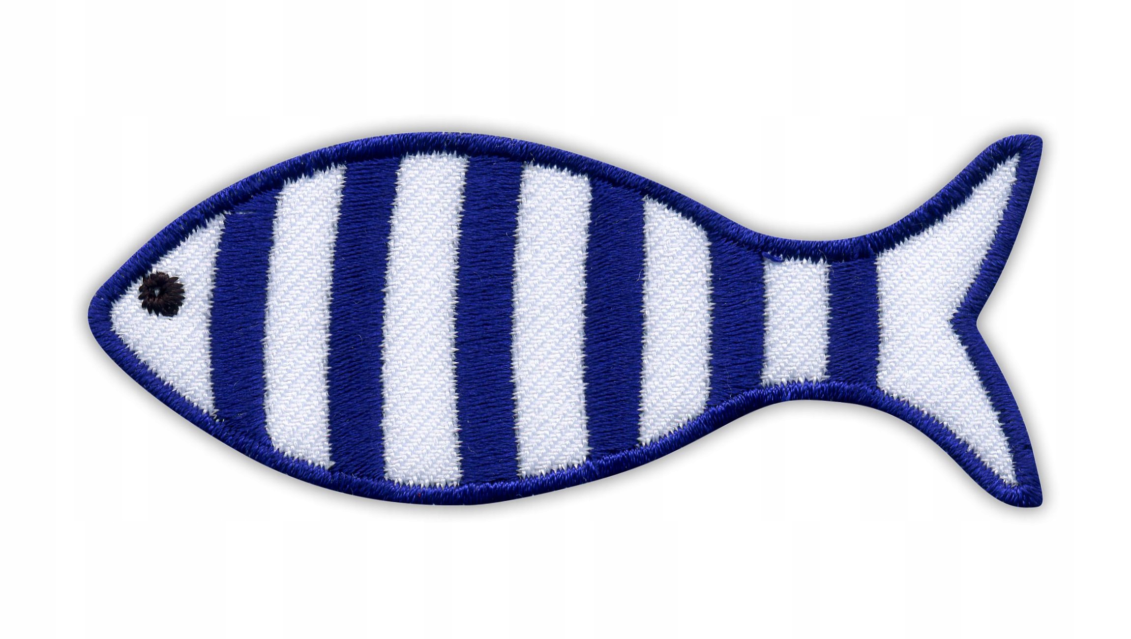 

Naszywka Rybka w stylu marynistycznym - paski Haft