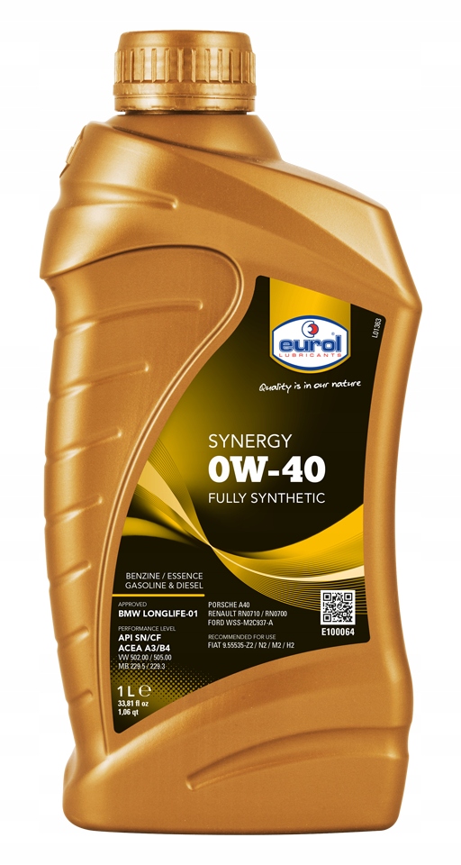 Olej silnikowy Eurol Synergy 0W40 1L LL
