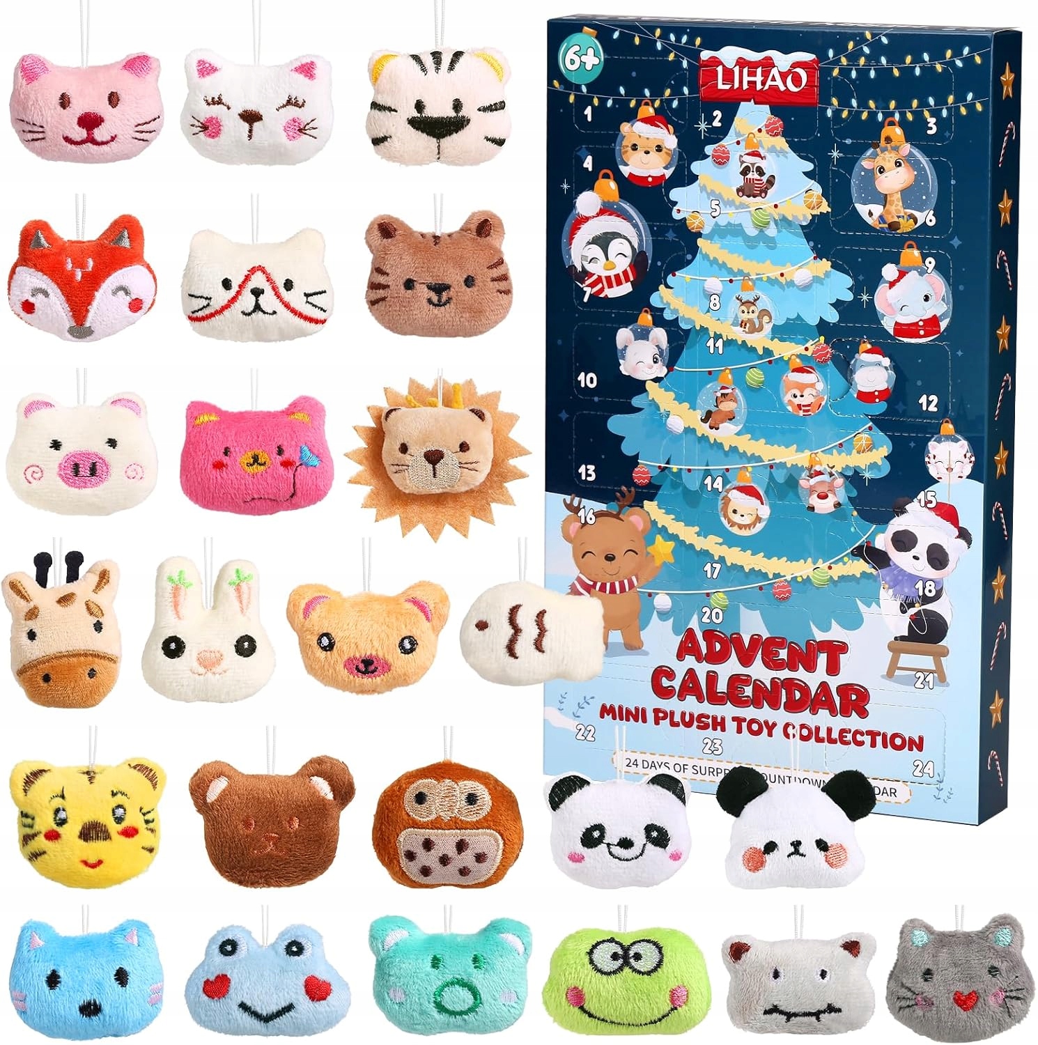 Lihao Adventní kalendář 2025 Plyšáci Zvířátka 24 překvapení