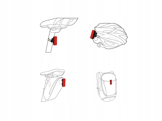 Lampa Tylna Ravemen TR20 COB LED 20lumenów czarna bardzo lekka tylko 15g Model TR20