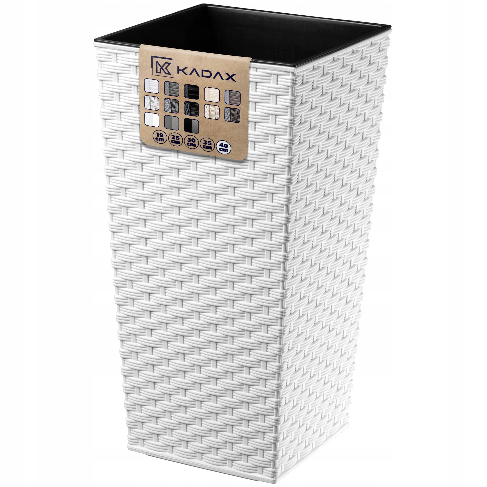 

Kadax Donica Doniczka Wkład 39x75cm Wysoka Biała