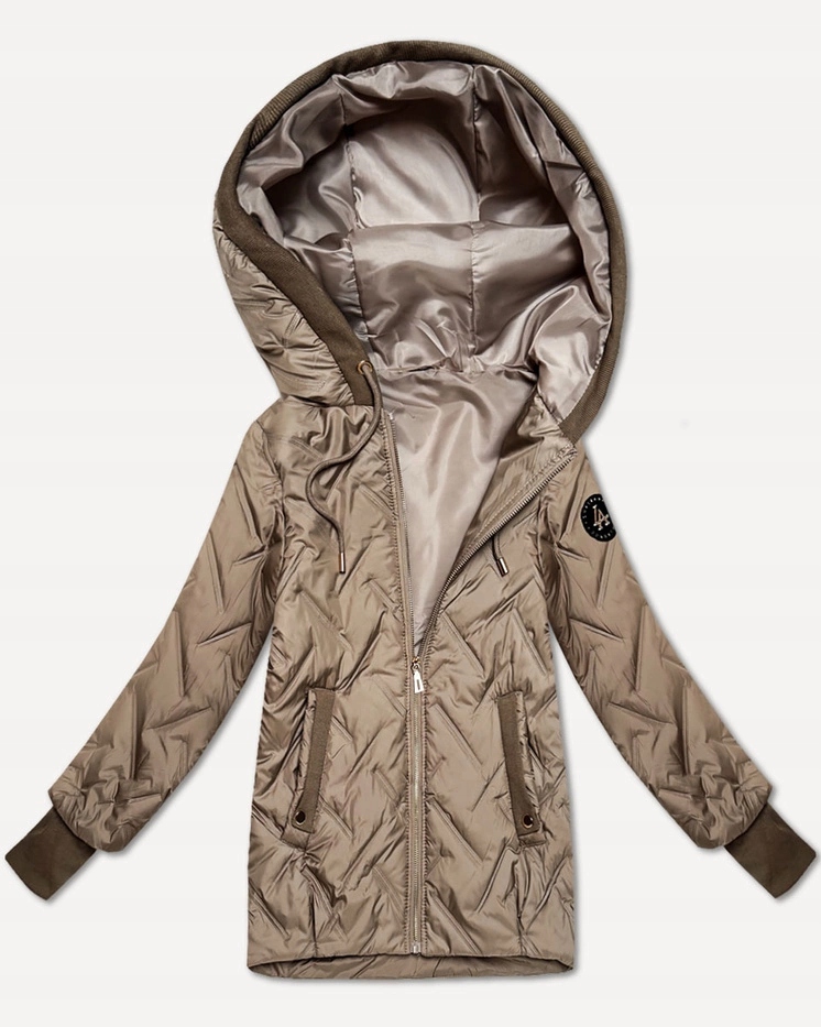 Bunda Se Stahovacími Šňůrkami B8561 Béžová S (36)